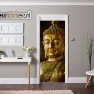 deursticker bronzen boeddha
