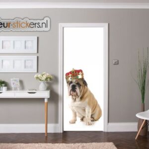 deursticker engelse koning bulldog